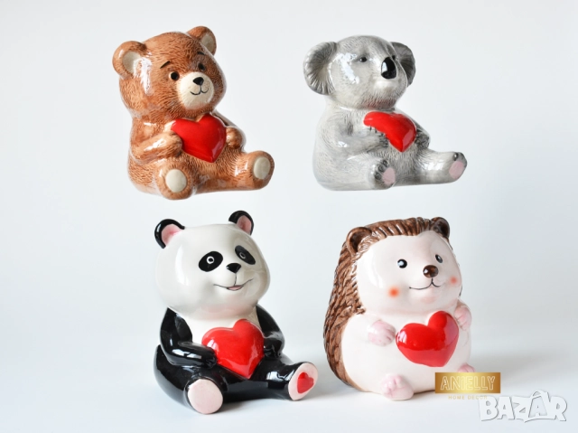 Керамична Саксия Таралеж със Сърце / Декоративна Кашпа за Растения / Подарък за Дете / Кашпа Ежко, снимка 14 - Декорация за дома - 52398832