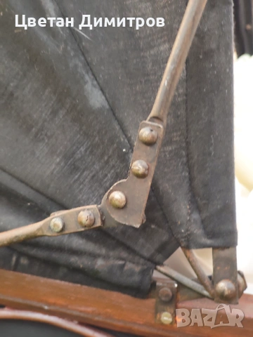 АНТИКВАРА дървена количка комплект с порцеланова кукла , снимка 12 - Антикварни и старинни предмети - 54195587