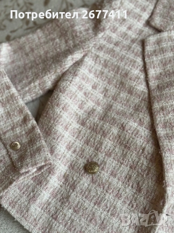 Късо розово сако букле , снимка 3 - Сака - 53285162