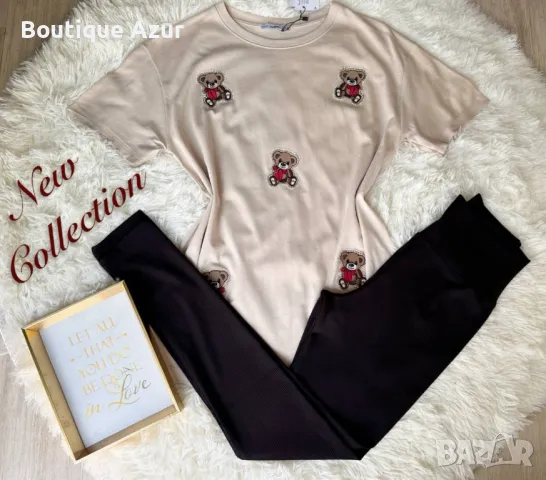 дамски спортен комплект тениска и рипсен клин, снимка 5 - Спортни екипи - 50307478