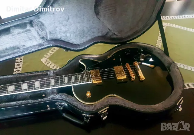 Китара Epiphone Les Paul Custom Ebony espirit, снимка 2 - Други музикални жанрове - 46986838