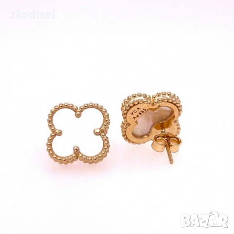 Златни обеци Van Cleef 4,65гр. 14кр. проба:585 модел:37771-5, снимка 2 - Обеци - 54192290