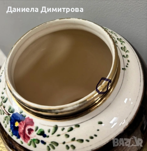 Голяма ваза/урна от колекцията H. Bequet, Quaregnon, снимка 8 - Антикварни и старинни предмети - 54288073