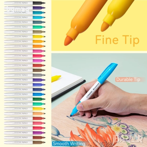 Ohuhu Oahu Art Markers Alcohol Marker Set-перманентни маркери,комплект 30 цвята, снимка 7 - Ученически пособия, канцеларски материали - 52146474