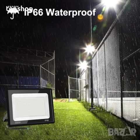 Чисто нови проверени лед прожектори 300W LED, 2 броя, външни, водоустойчиви, IP66, 6000K дневна ..., снимка 3 - Прожектори - 52725077