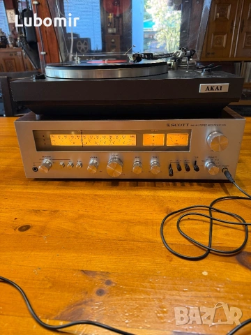 Ресивър SCOTT и грамофон AKAI, снимка 2 - Ресийвъри, усилватели, смесителни пултове - 54142370