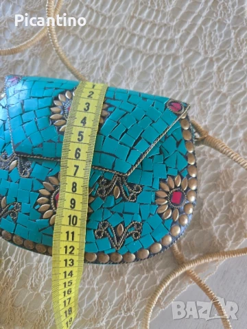 Ръчно изработена дамска чанта, мозайка, снимка 9 - Чанти - 51316226