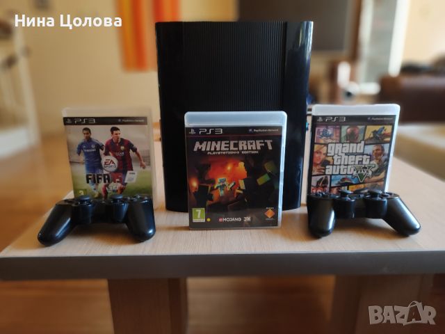 Playstation  плейстейшън 3 slim pro + два контролера. , снимка 1 - PlayStation конзоли - 46657273