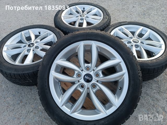 Лети джанти 17ки 5х120 Mini Cooper + зимни гуми 205/55/17 Pirelli, снимка 1 - Гуми и джанти - 46129933