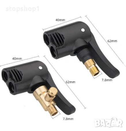 Велосипедна въздушна дюза Месингова преносима надуваема помпа Велосипедна гума Въздушен патронник По, снимка 3 - Части за велосипеди - 53862371