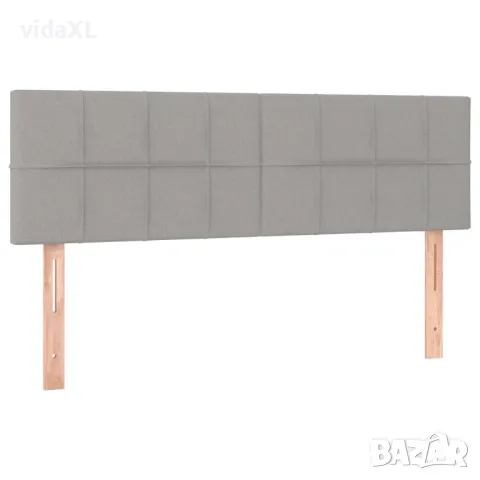 vidaXL Горни табли за легло, 2 бр, светлосиви, 72x5x78/88 см, плат(SKU:346046), снимка 1 - Спални и легла - 49540143