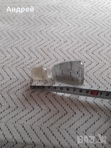 Стара стъклена запушалка,тапа за гарафа, снимка 5 - Други ценни предмети - 52978469