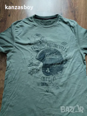 triumph motorcycles - мъжка колекционерска тениска КАТО НОВА С, снимка 5 - Тениски - 49832119