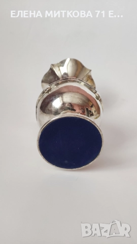 Масивна посребрена ваза с красива форма и орнаменти, снимка 3 - Вази - 52619215