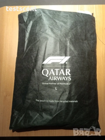 Комплект пижама Qatar Airways Бизнес Класа Formula 1 Pyjamas унисекс размер М червено и сиво 2026, снимка 9 - Пижами - 54020791