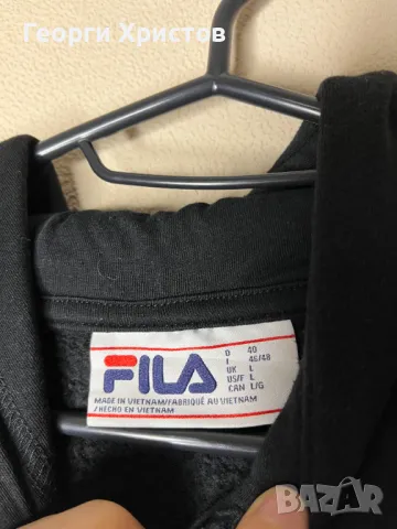 Fila Black Logo Hoodie Мъжко Горнище, снимка 4 - Спортни дрехи, екипи - 49133184