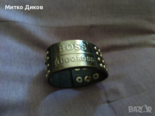 Верижка за ръка маркова на Хуго Бос метал естествена кожа 232х43мм три позиции, снимка 7 - Други - 51835629