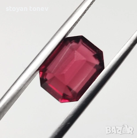 Рядък 3.51 каратов  кърваво червен транат от Африка,натурален, нетретиран! , снимка 6 - Други - 53751901