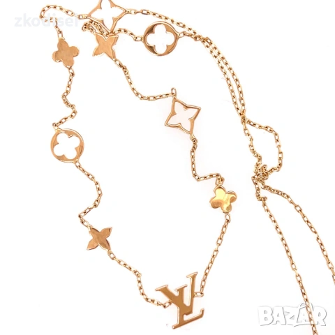 Златно колие Louis Vuitton 4,57гр. 48,0см. 14кр. проба:585 модел:36292-6, снимка 2 - Колиета, медальони, синджири - 53015711