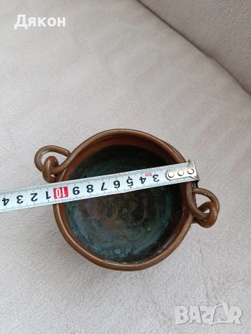 Медно менче Старо медно менче, снимка 3 - Антикварни и старинни предмети - 53922311