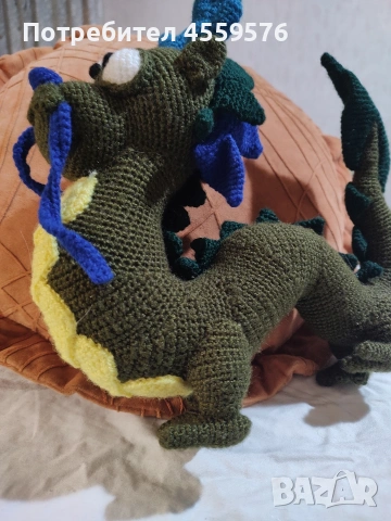 Плетен страшен дракон, снимка 4 - Плюшени играчки - 53773116