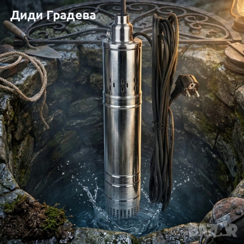 Дебит - Винтова водна помпа за дълбоки кладенци 1500W 2 m³/h ефективна 
