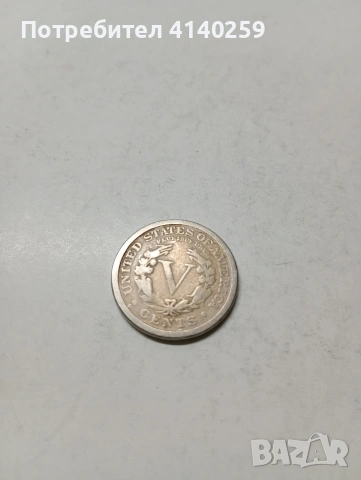 САЩ МОНЕТА 5 ЦЕНТА 1912 Г , снимка 3 - Нумизматика и бонистика - 53311433