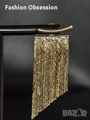 Дълги висящи обеци с ресни – ефектни и елегантни, снимка 3 - Обеци - 53959356