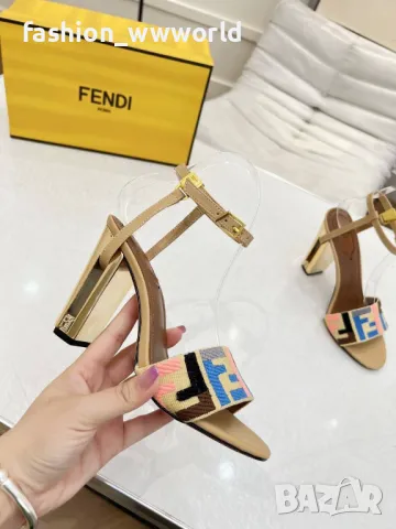 Обувки на ток FENDI  - реплика, снимка 3 - Дамски обувки на ток - 46931822