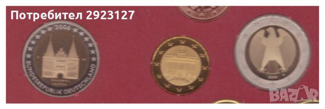 СЕТ ДЕВЕТ ГЕРМАНСКИ ЕВРОМОНЕТИ 2006 ГОДИНА, снимка 4 - Нумизматика и бонистика - 46224685