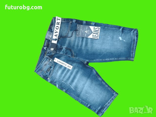 Къси дънки за мъже в син цвят, снимка 2 - Дънки - 45434072