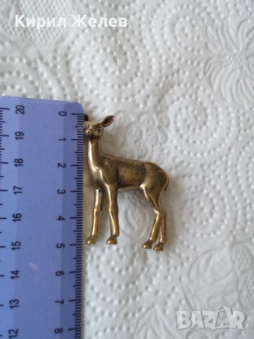Малка бронзова фигурка на елен 54245, снимка 2 - Колекции - 53752425