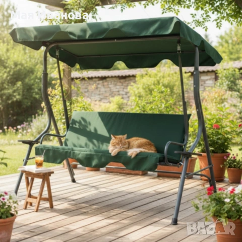 Градинска люлка с поставки за чаши - стабилност и комфорт, снимка 3 - Други стоки за дома - 53863746