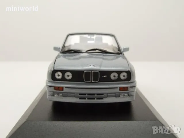 BMW M3 E30 Cabrio 1988 - мащаб 1:43 на Maxichamps моделът е нов в PVC дисплей-кейс, снимка 15 - Колекции - 49561601