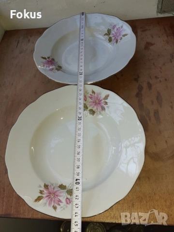 Български порцелан две чинии, снимка 5 - Антикварни и старинни предмети - 53268063