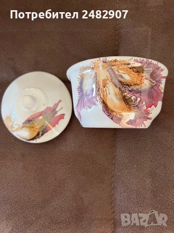 Стара порцеланова захарница, снимка 5 - Антикварни и старинни предмети - 53615168
