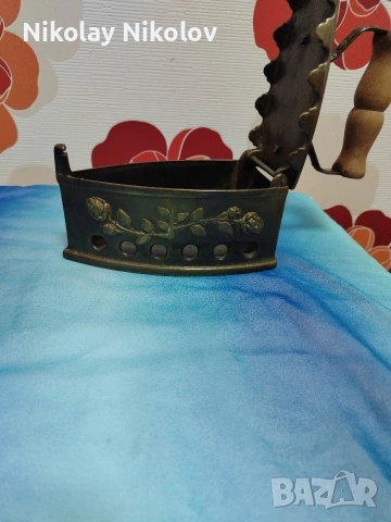 бронзова ютия на жар , снимка 4 - Антикварни и старинни предмети - 53144546