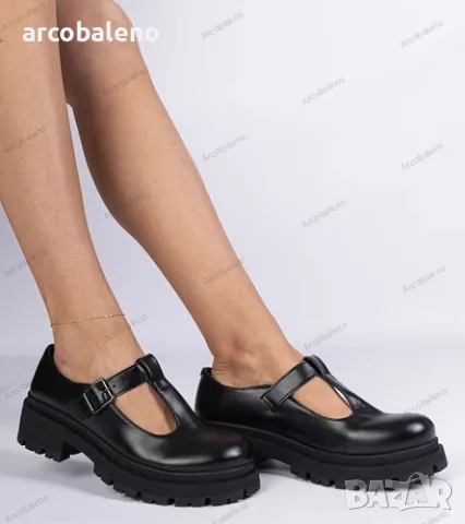 Дамски обувки на платформа от еко кожа Nella, 2цвята , снимка 6 - Дамски ежедневни обувки - 49255946