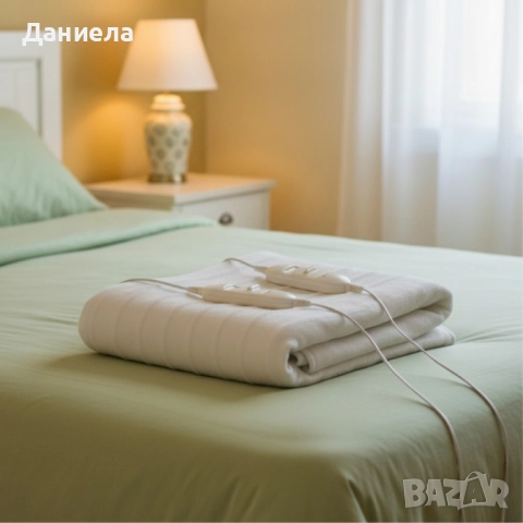 Електрическо двойно одеяло Rosberg RS8510AD – 160×140 см, 2×60W, LED индикатор, снимка 3 - Други стоки за дома - 51851632