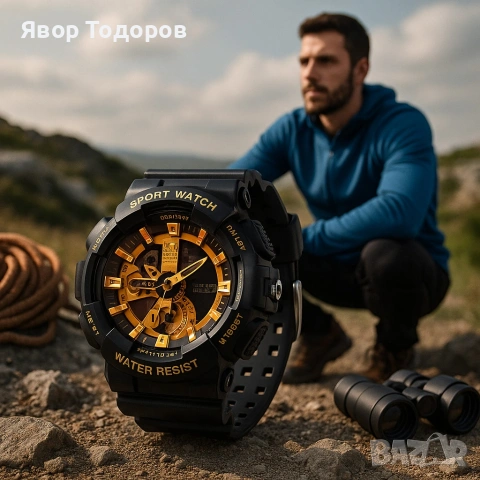 Мъжки мултифункционален часовник - Спортен, водоустойчив и удароустойчив, снимка 8 - Мъжки - 53816218