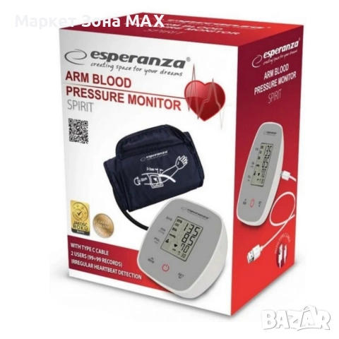 Прецизен Апарат за кръвно налягане Esperanza Точно измерване, лесно управление и спокойствие у дома