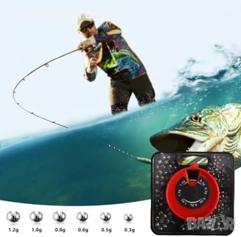 Нов Комплект риболовни плувки тежести стопери конектори 10 части рибар, снимка 5 - Такъми - 53985753