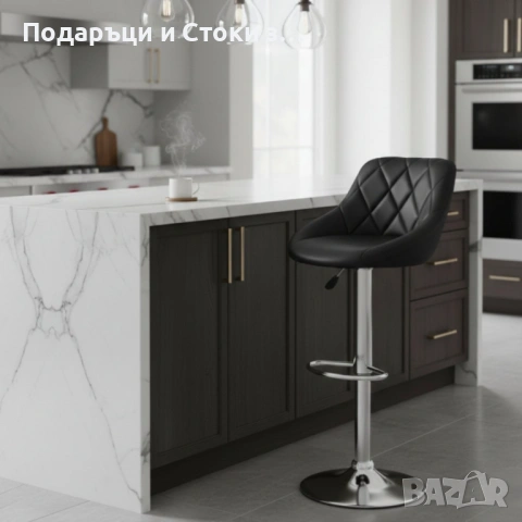 Бар стол с регулируема височина и въртяща функция – комфорт и стил за дома и заведения, снимка 7 - Столове - 53237598