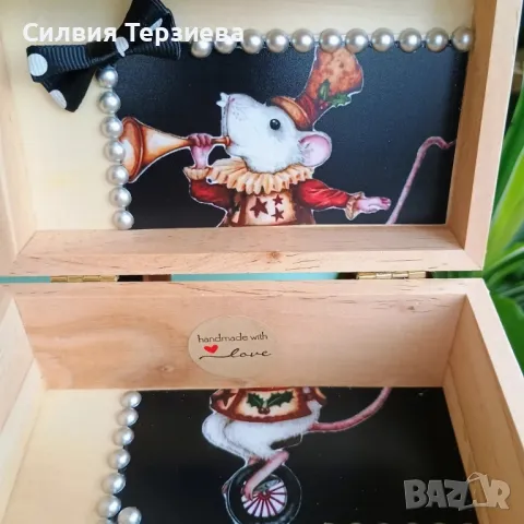 Ръчно изработена дървена кутия Цирк + вътрешна декорация , снимка 5 - Декорация за дома - 50288024