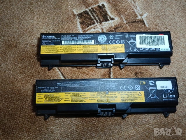 2 батерии за лаптоп Lenovo T420 / Леново Т420 – за части или рециклиране
