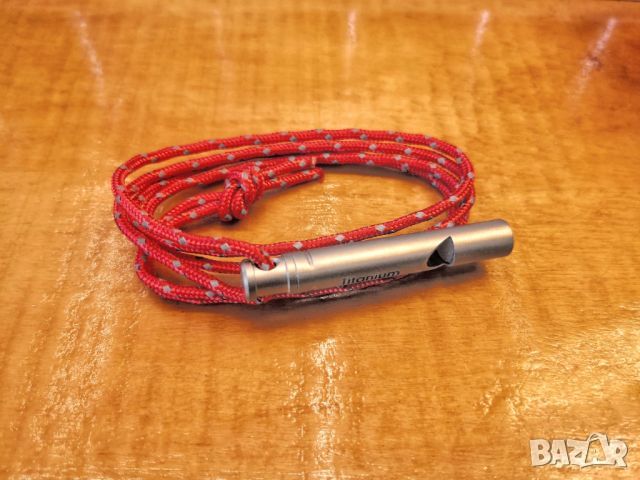 🏷️ EDC Titanium Outdoor Whistle / титаниева свирка 120 децибела / 3-4 khz, снимка 2 - Спортна екипировка - 46741534