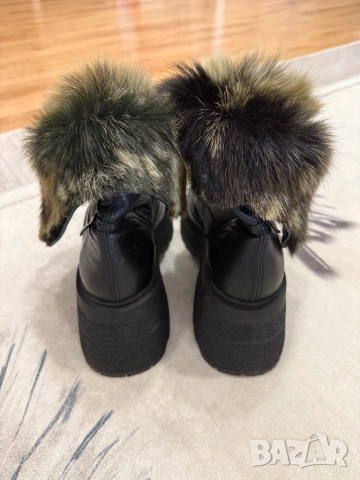 Gabina боти от естествена кожа и естествен косъм, снимка 3 - Дамски боти - 52827167