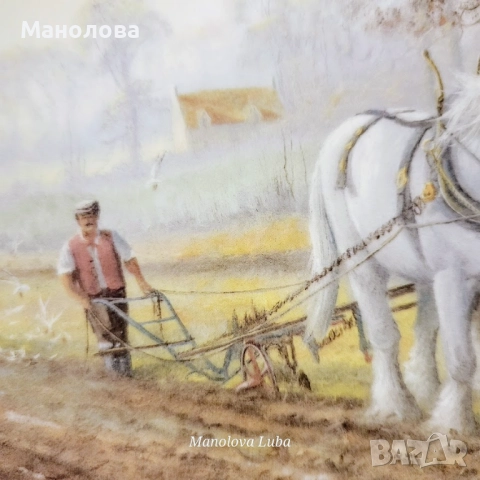 Декоративна порцеланова чиния Royal Doulton, снимка 4 - Други ценни предмети - 52384830