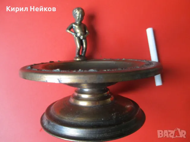 Красив стар меден пепелник, снимка 2 - Колекции - 49864491