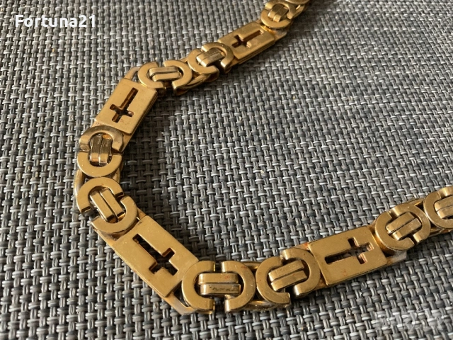 Позлатен ланец 60 см, снимка 2 - Колиета, медальони, синджири - 53992738